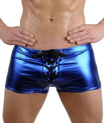 Lace-up Crotch Metallic Boxer Brief - Image 11