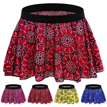 Printed Pleated Skirt Underwear - Image 6