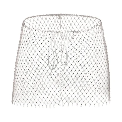 Fishnet Drawstring Waist Skirt