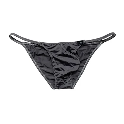 Solid Color String Bikini Brief - Image 5