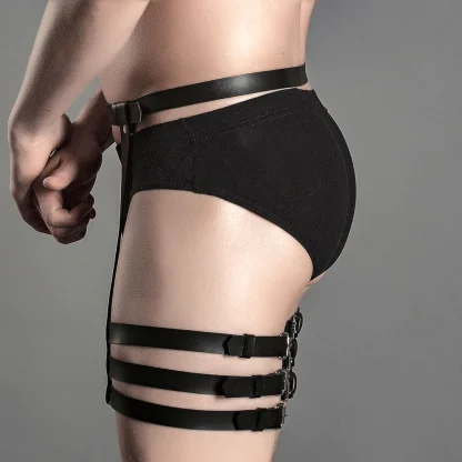 Multi Strap Thigh Black Harness - Image 3