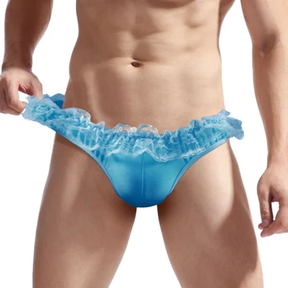 Ruffle Lace Trim Bikini Brief
