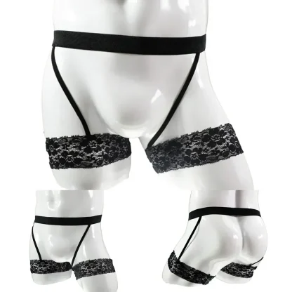 Elastic Sheer Lace Garter Belt - Image 6