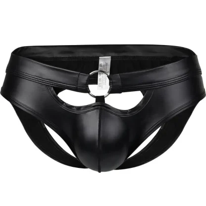 Ring Decor Front Black Jockstrap - Image 2