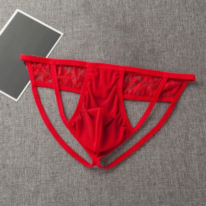 Sexy See-through Lace Jockstrap - Image 2
