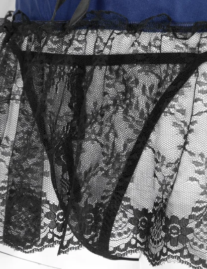 V-neck See-through Lace Lingerie - Image 10