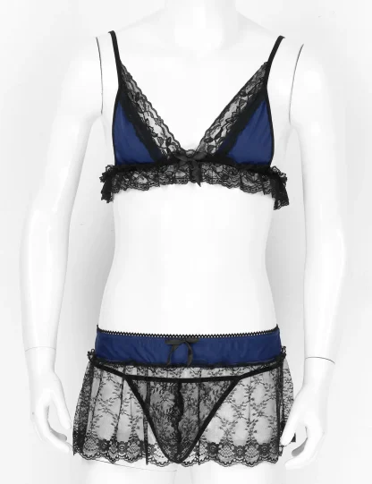 V-neck See-through Lace Lingerie - Image 14