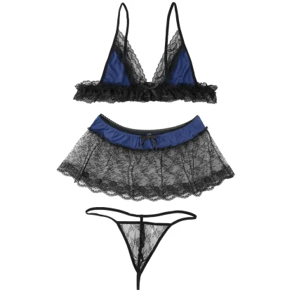 V-neck See-through Lace Lingerie - Image 11