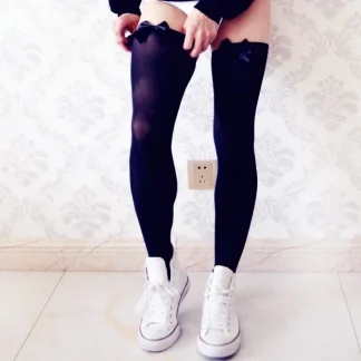 Bowknot Top Thigh High Stocking