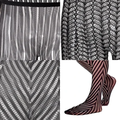 Sheer Fishnet Elastic Stocking - Image 6