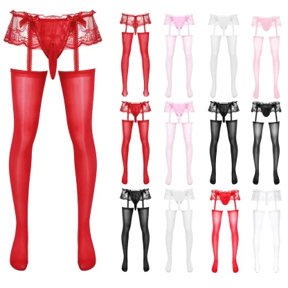 Sheer Lace Skirted Stocking - Image 10