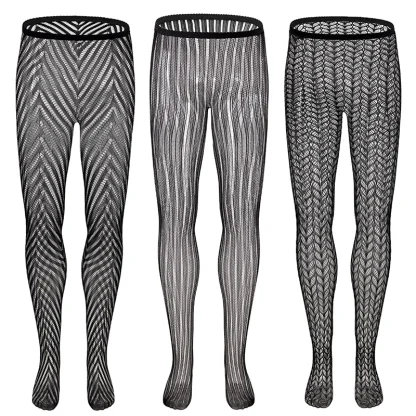 Sheer Fishnet Elastic Stocking - Image 5