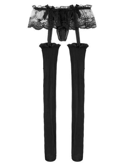 Sheer Lace Skirted Stocking - Image 6