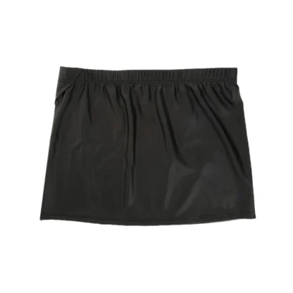 Side Slit Fitted Mini Black Skirt - Image 5