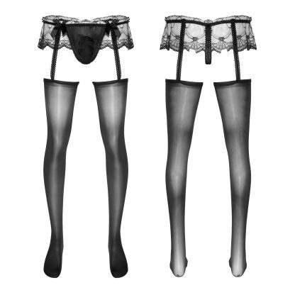 Sheer Lace Skirted Stocking - Image 7