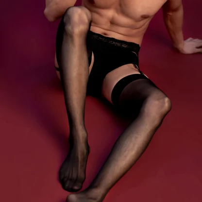 Suspender Lace Sheer Pantyhose - Image 3