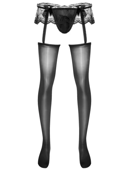 Sheer Lace Skirted Stocking