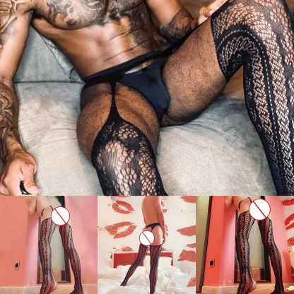 Suspender Fishnet Pantyhose - Image 4
