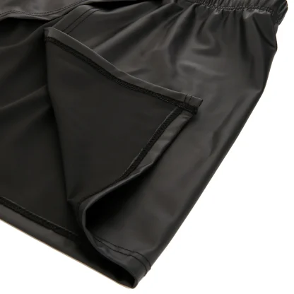 Side Slit Fitted Mini Black Skirt - Image 6