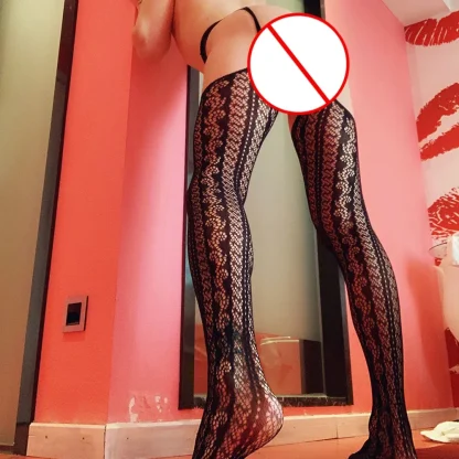 Suspender Fishnet Pantyhose - Image 2