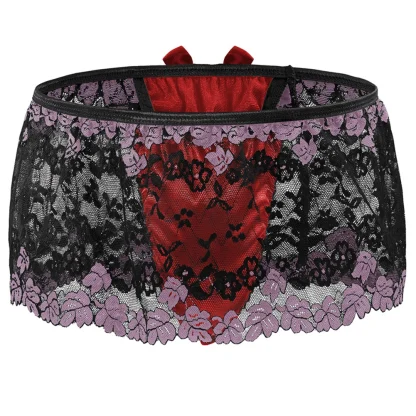 Fitted Lace Micro G-string Skirt - Image 7