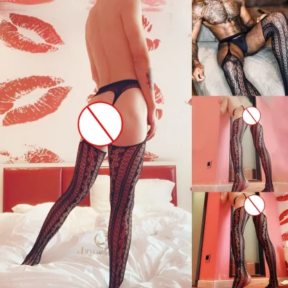 Suspender Fishnet Pantyhose - Image 3