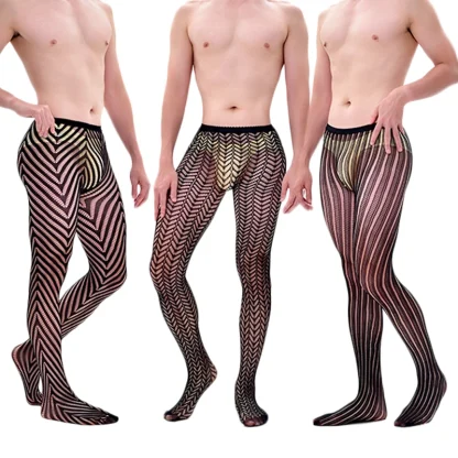 Sheer Fishnet Elastic Stocking - Image 3
