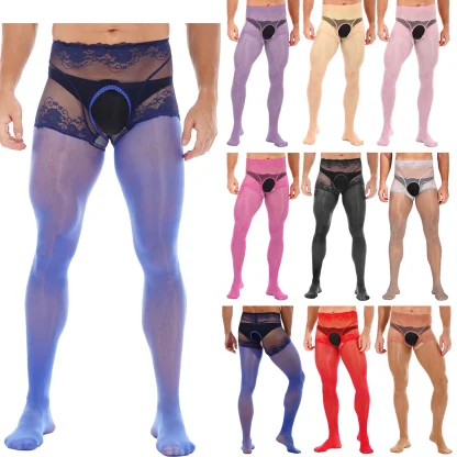Durable Mesh Open Crotch Pantyhose - Image 14